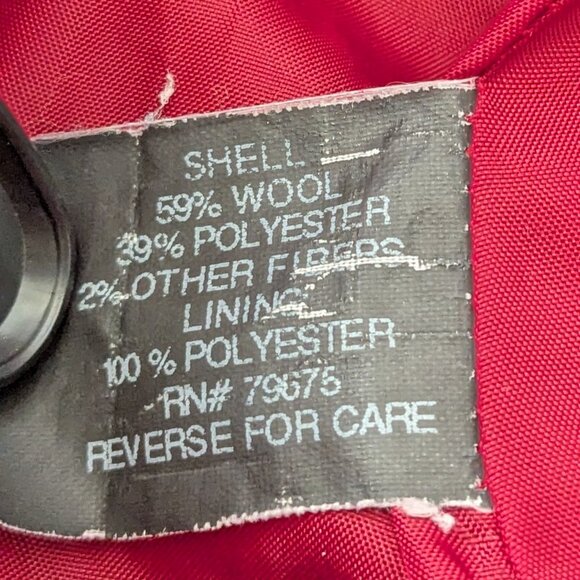 Michael Kors Women's Asymmetrical Belted Wool Blend 3/4 Coat Size PL Red - Picture 11 of 12